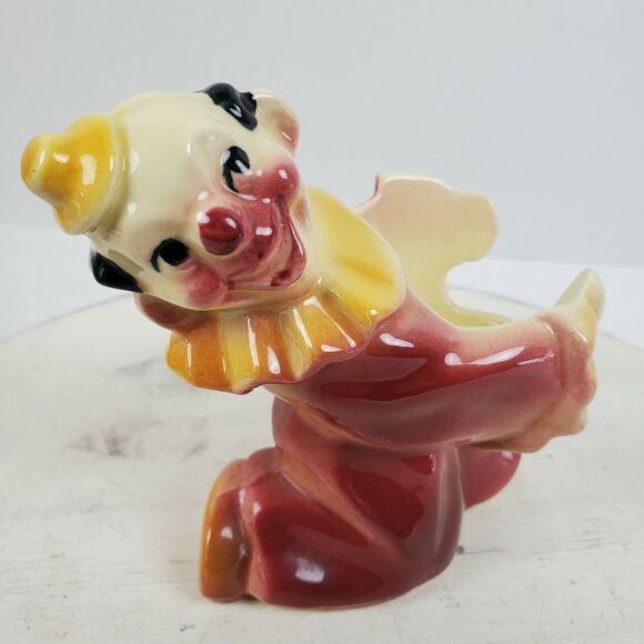 Vintage Shawnee Pottery Circus Clown Figurine 5x5x5.5" USA 619 Ceramic - Picture 1 of 6
